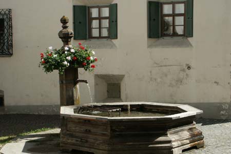 Bever - a water trough within the village