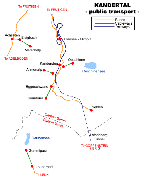 Kandertal Area Transport Map