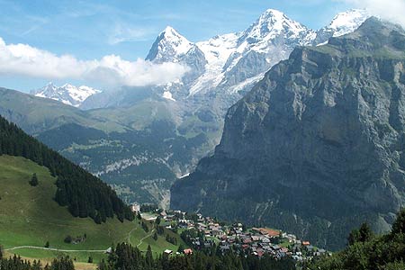 View of the village of Murren