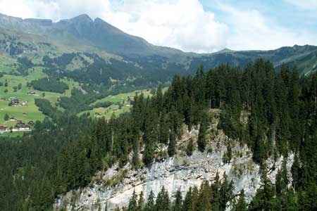 Crags near Milchbach above the Schwarze Lutschine