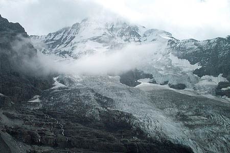Mountains and glacier at Eigergletscher