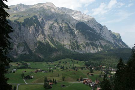 View of Kandertal in descent from Doldenhornhütte
