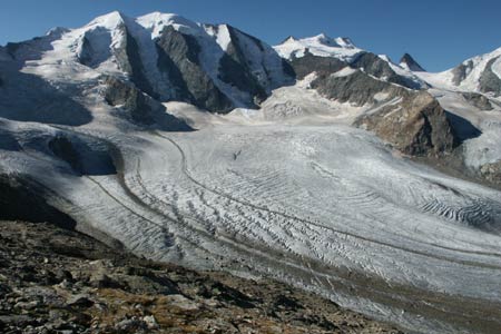 Pers Glacier & Piz Palü from Diavolezza