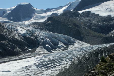 Confluence of Pers Glacier and Morterasch glacier