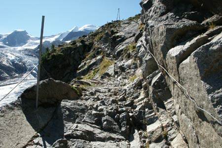 Interesting path nearer the Boval Hütte
