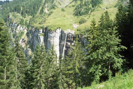 Limestone cliffs in Upper Saxeten valley near Underberg