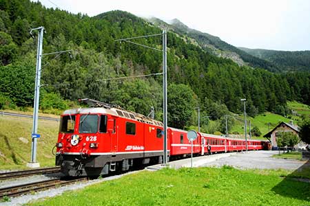 One of the regular trains serving the valley