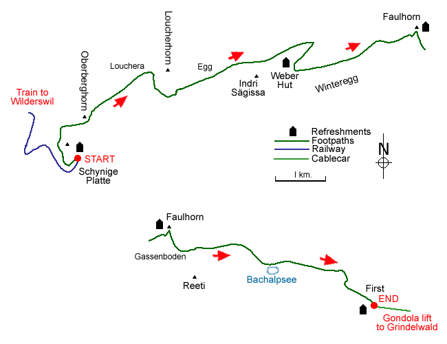 Route map for walk 8006