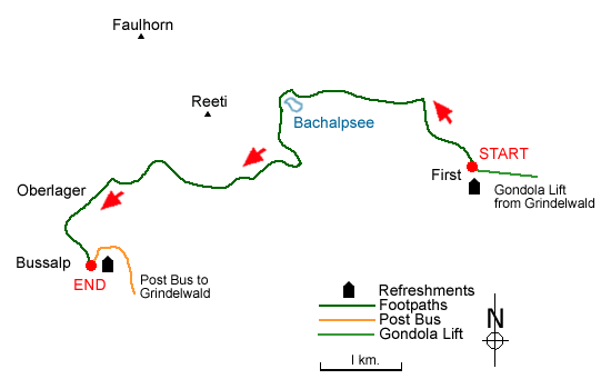 Route map for walk 8008