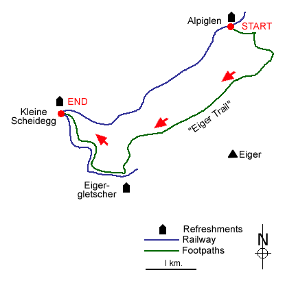 Route map for walk 8011