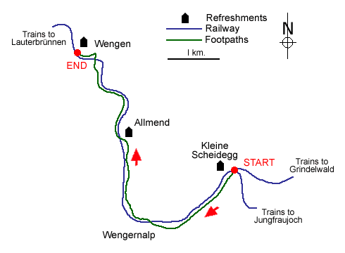 Route map for walk 8012