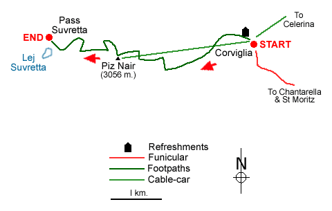 Route map for walk 8020