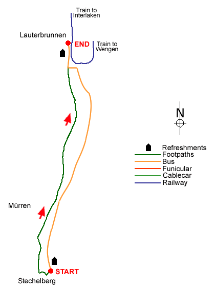 Route map for walk 8023