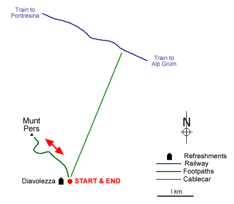 Route map for walk 8024