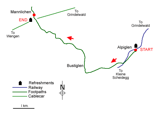 Route map for walk 8027