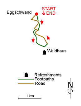 Route map for walk 8036
