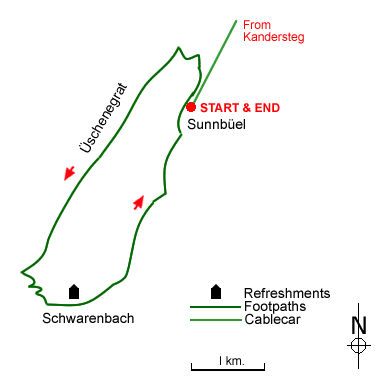 Route map for walk 8039