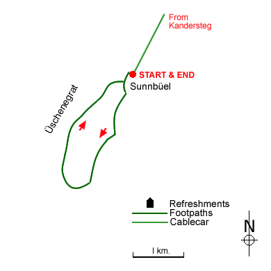 Route map for walk 8040