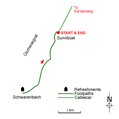Route map for walk 8043