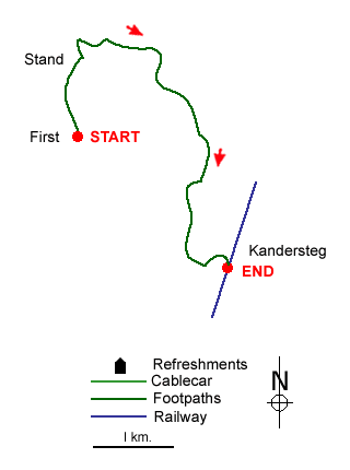 Route map for walk 8045
