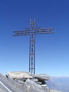 Iron cross on summit of Croix de Fer
