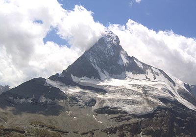 The Matterhorn towers above Zermatt