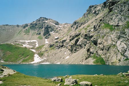 Lac Lunghin between Maloja and Piz Lunghin