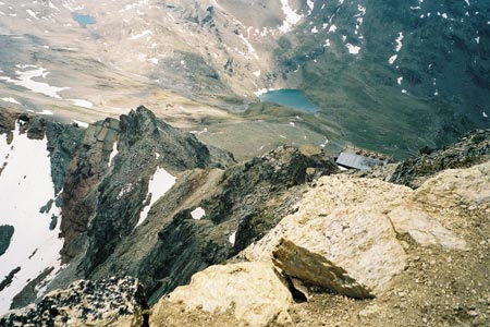 View down from final ascent of Piz Languard