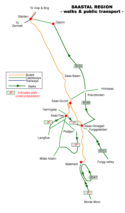 Saastal Walks Map