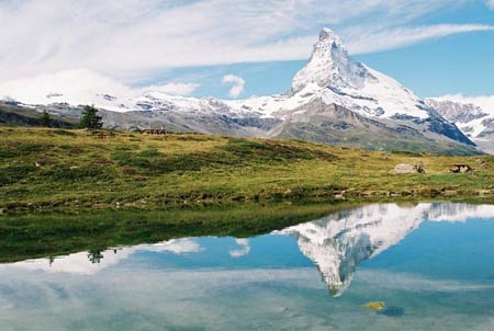 The Matterhorn reflected in Leisee 